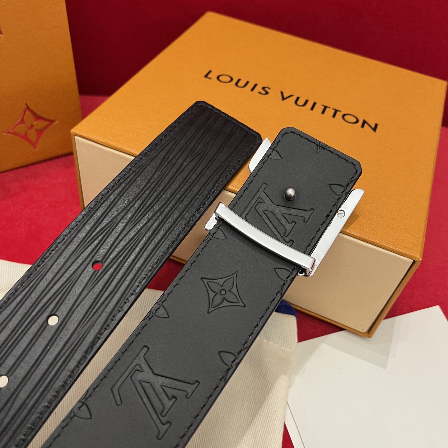 Louis Vuitton 루이비통 루이 비통 남성 양면 소가죽 벨트 7