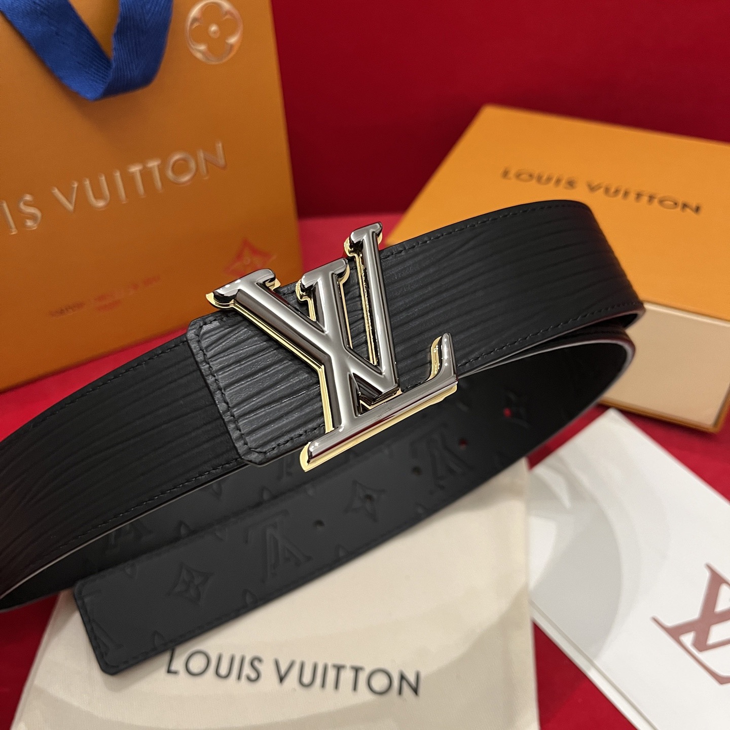 Louis Vuitton 루이비통 루이 비통 남성 양면 소가죽 벨트 7