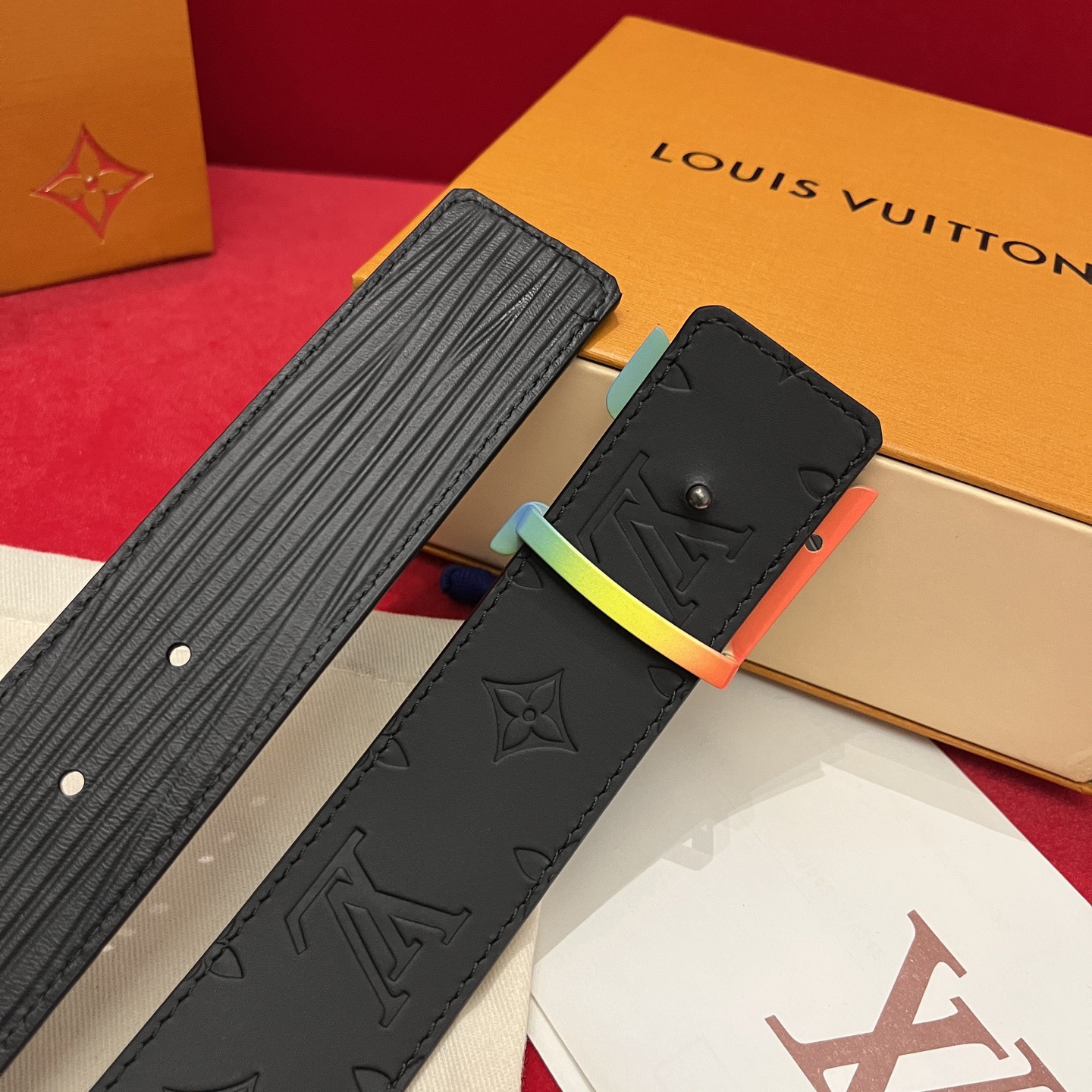 Louis Vuitton 루이비통 루이 비통 남성 양면 소가죽 벨트 5