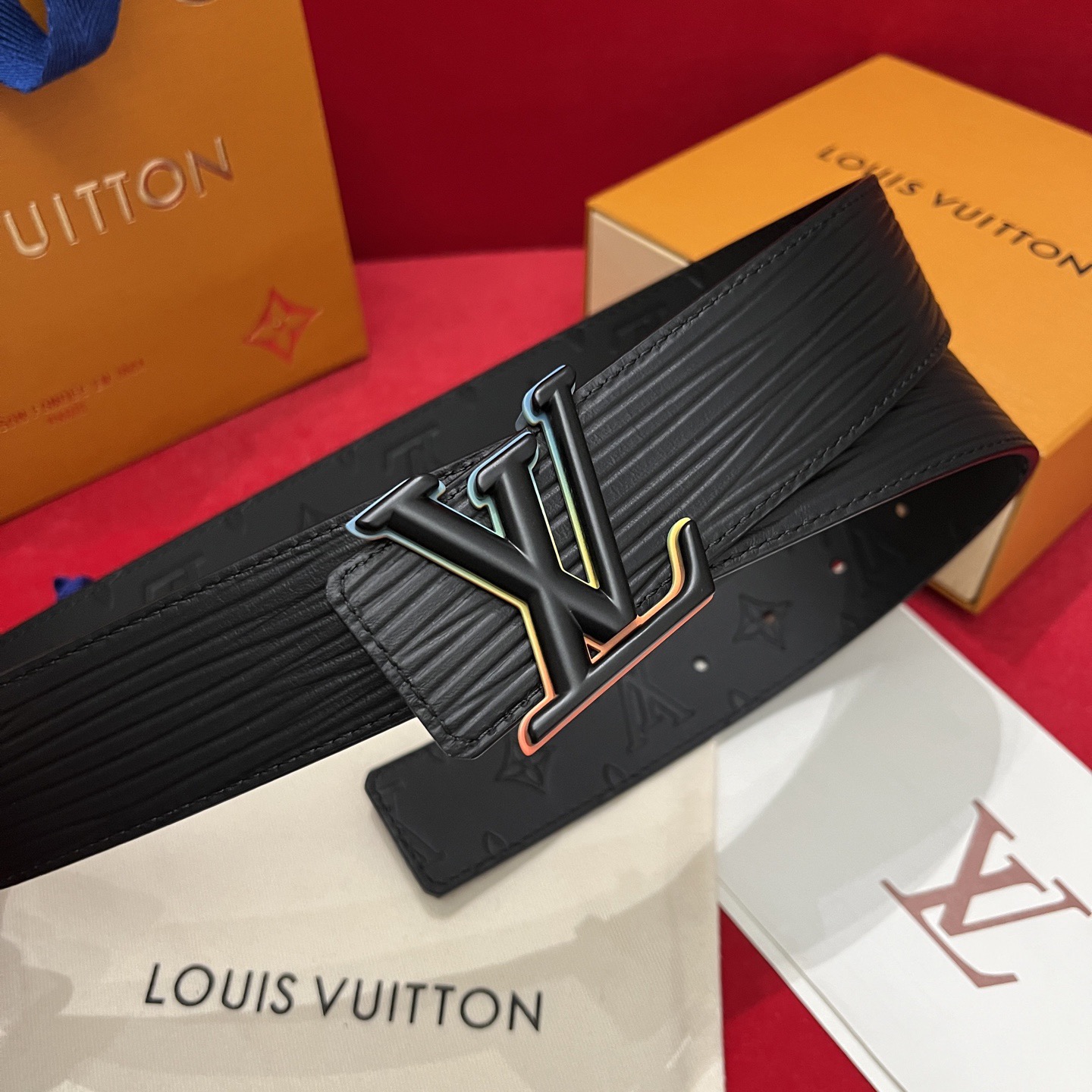 Louis Vuitton 루이비통 루이 비통 남성 양면 소가죽 벨트 6