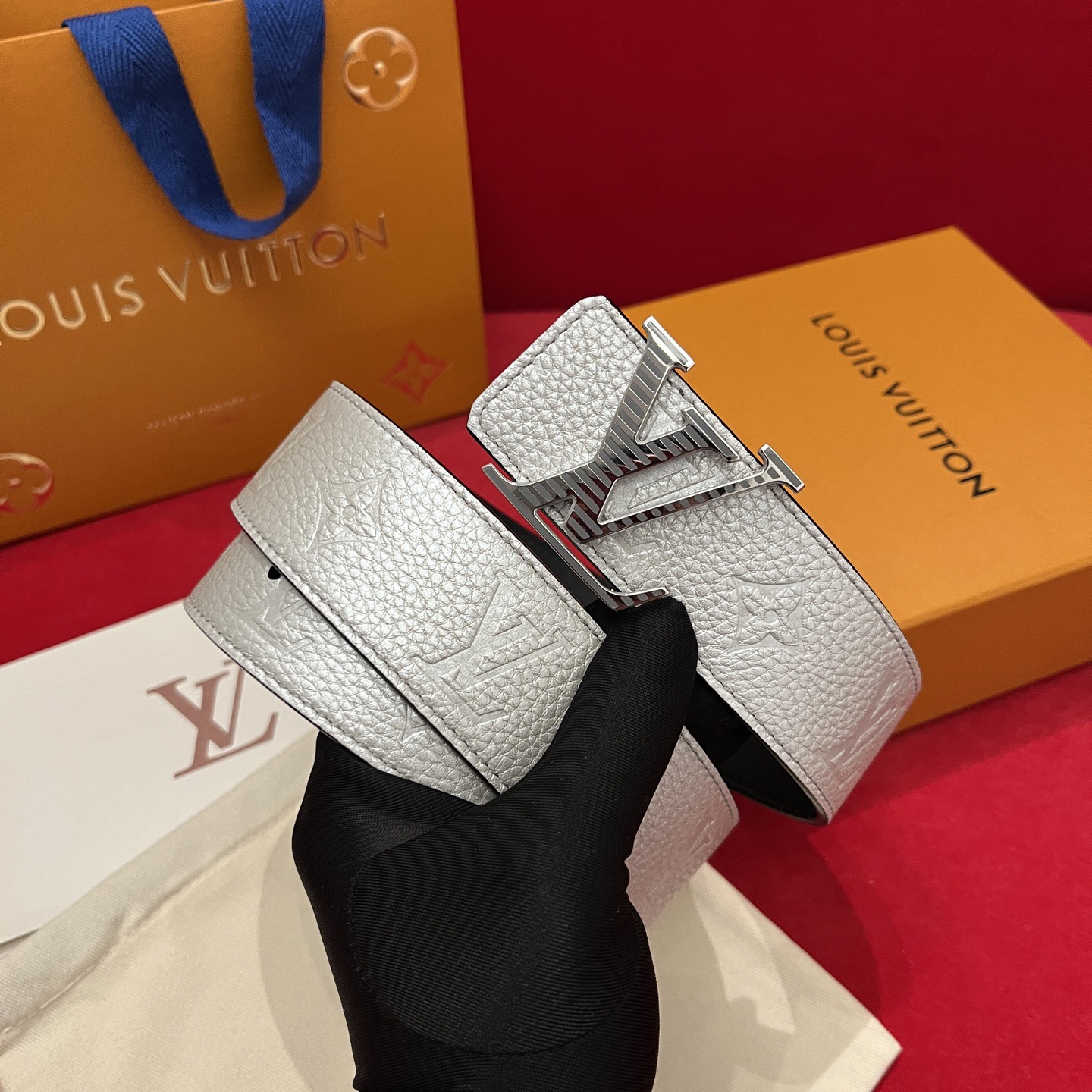 Louis Vuitton 루이비통 루이 비통 토고 패턴 모노그램 남성 가죽 벨트 10