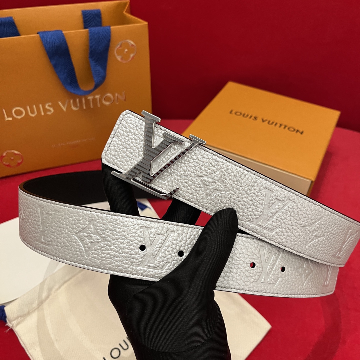 Louis Vuitton 루이비통 루이 비통 토고 패턴 모노그램 남성 가죽 벨트 12