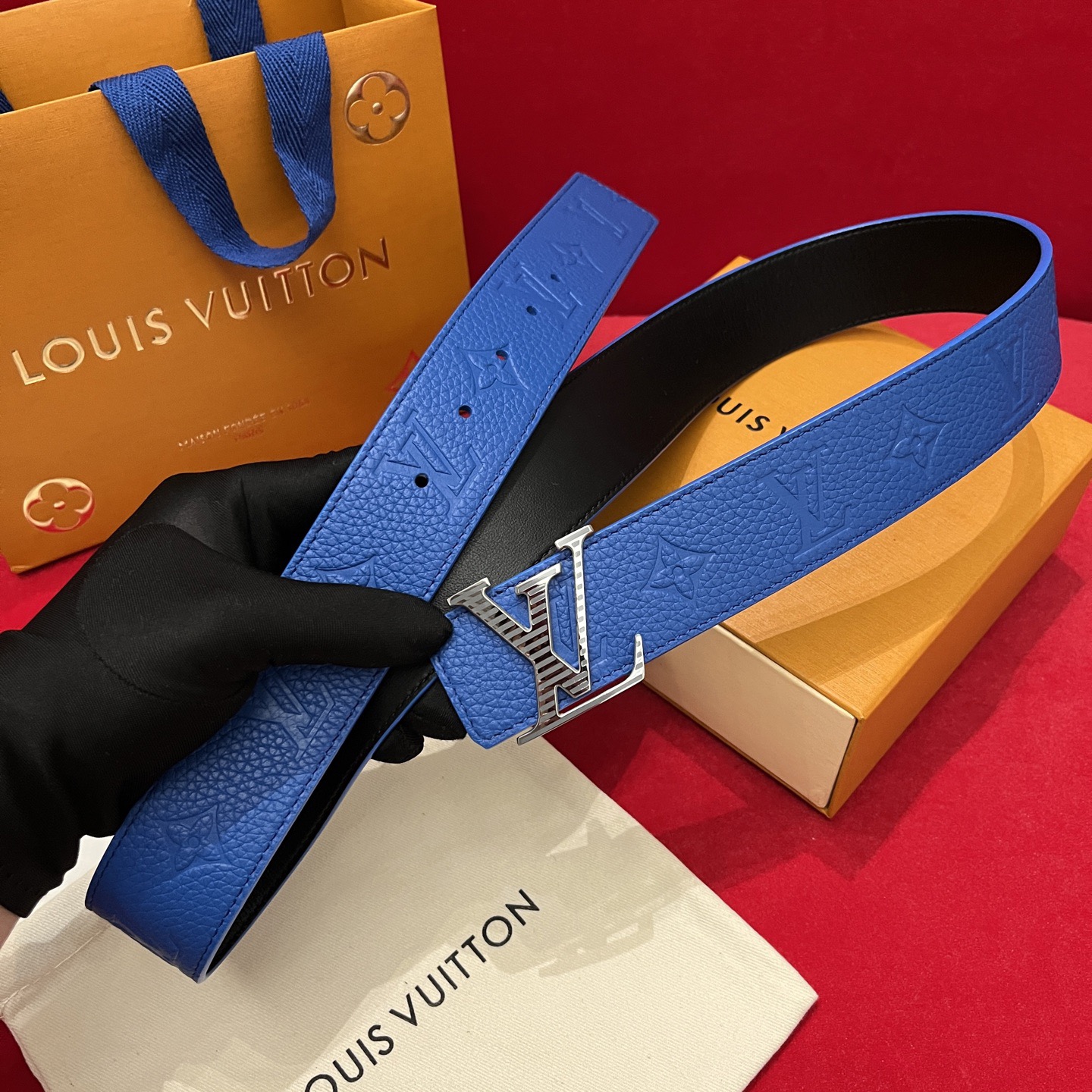 Louis Vuitton 루이비통 루이 비통 토고 패턴 모노그램 남성 가죽 벨트 11