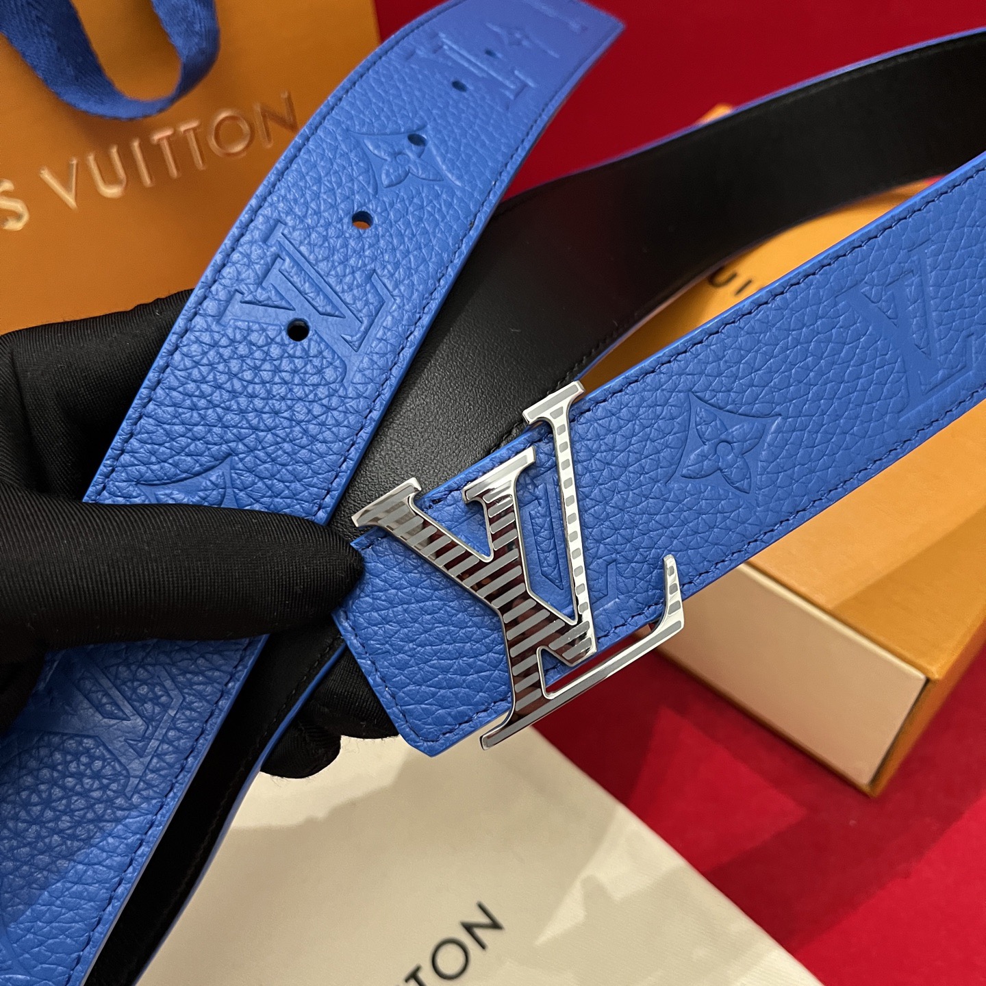 Louis Vuitton 루이비통 루이 비통 토고 패턴 모노그램 남성 가죽 벨트 12