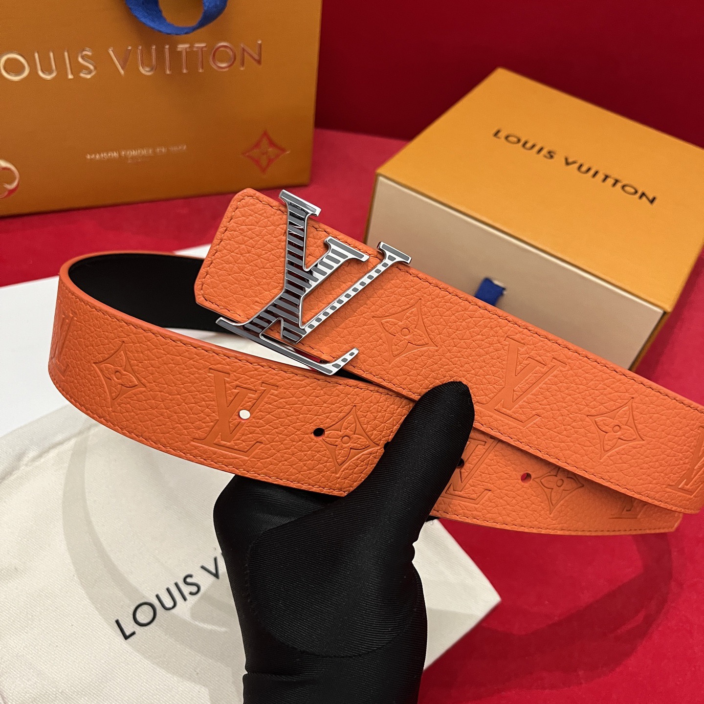 Louis Vuitton 루이비통 루이 비통 토고 패턴 모노그램 남성 가죽 벨트 15