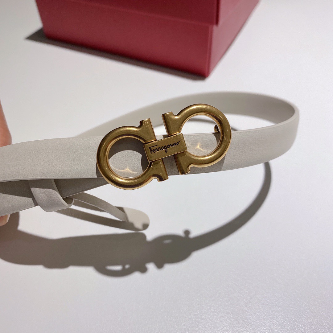 Salvatore Ferragamo 살바토레 페라가모 간치니 소가죽 슬림 벨트 2