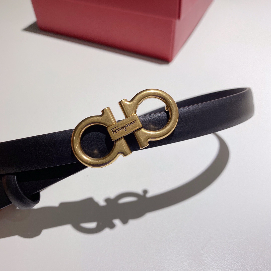 Salvatore Ferragamo 살바토레 페라가모 간치니 소가죽 슬림 벨트 2