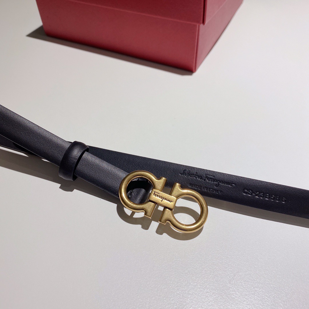 Salvatore Ferragamo 살바토레 페라가모 간치니 소가죽 슬림 벨트 4