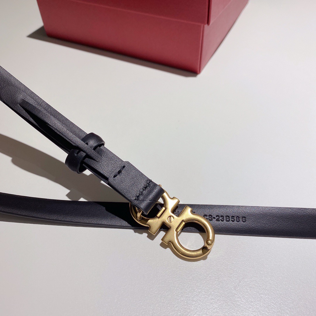 Salvatore Ferragamo 살바토레 페라가모 간치니 소가죽 슬림 벨트 5