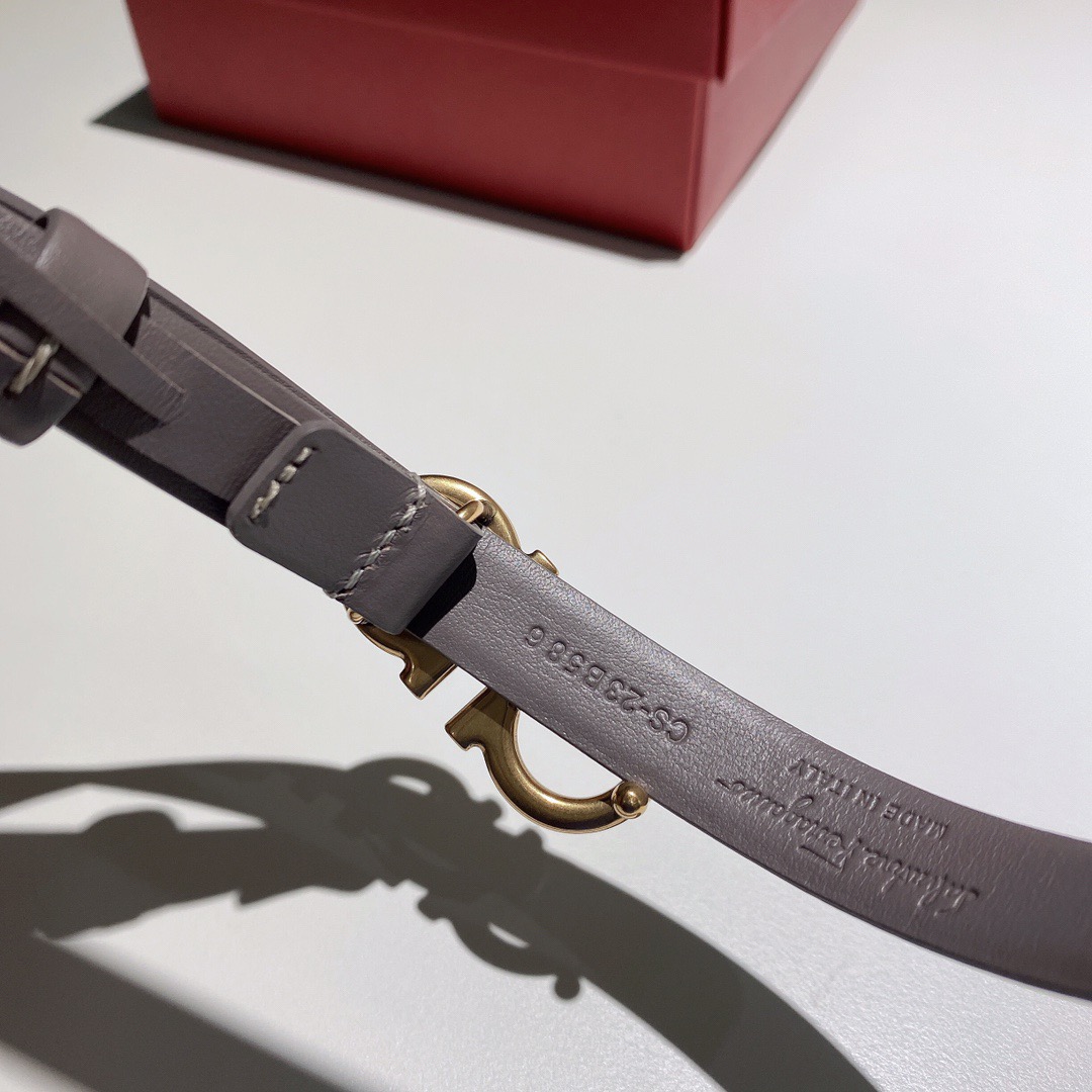 Salvatore Ferragamo 살바토레 페라가모 간치니 소가죽 슬림 벨트 7