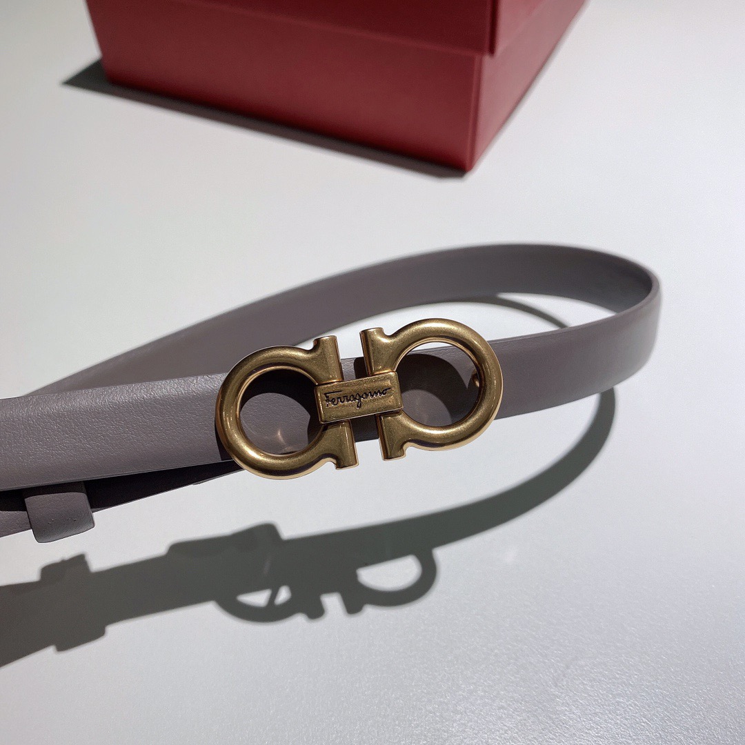 Salvatore Ferragamo 살바토레 페라가모 간치니 소가죽 슬림 벨트 2