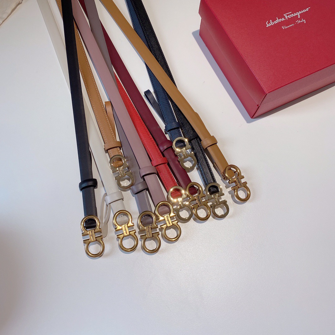 Salvatore Ferragamo 살바토레 페라가모 간치니 소가죽 슬림 벨트 9