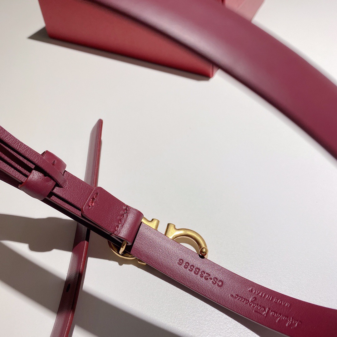 Salvatore Ferragamo 살바토레 페라가모 간치니 소가죽 슬림 벨트 3