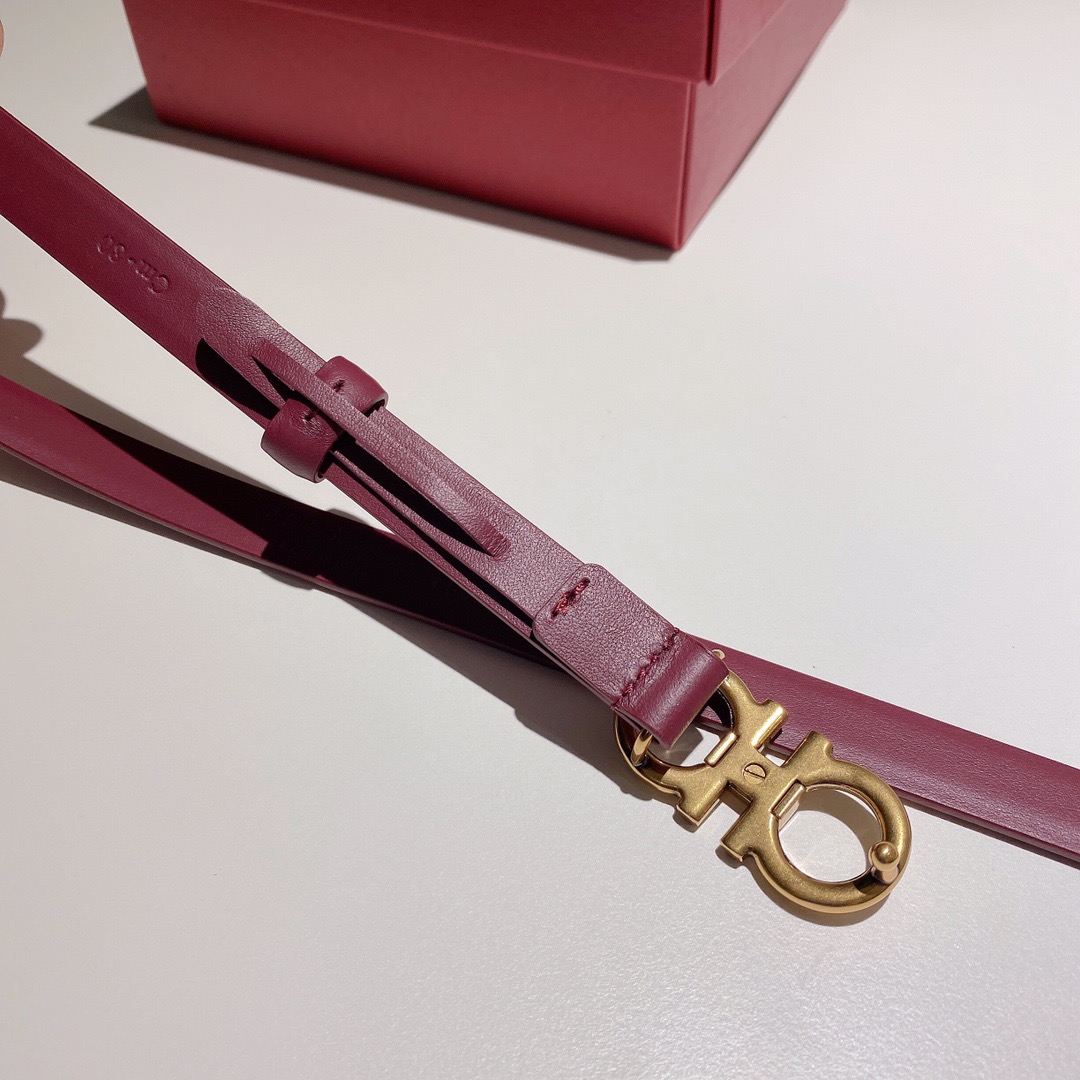 Salvatore Ferragamo 살바토레 페라가모 간치니 소가죽 슬림 벨트 5