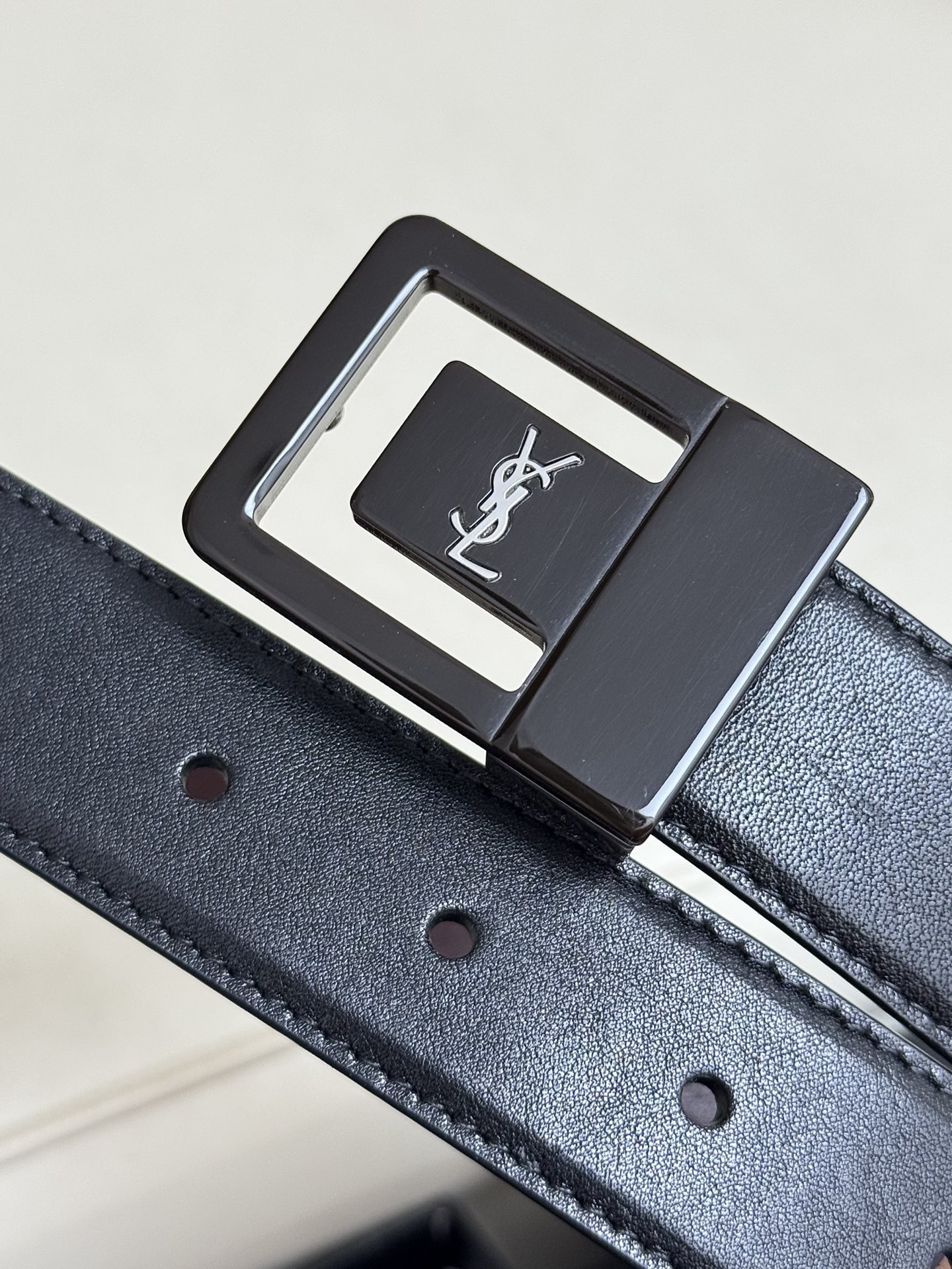 Saint Laurent 생로랑 남녀공용 가죽 벨트 5