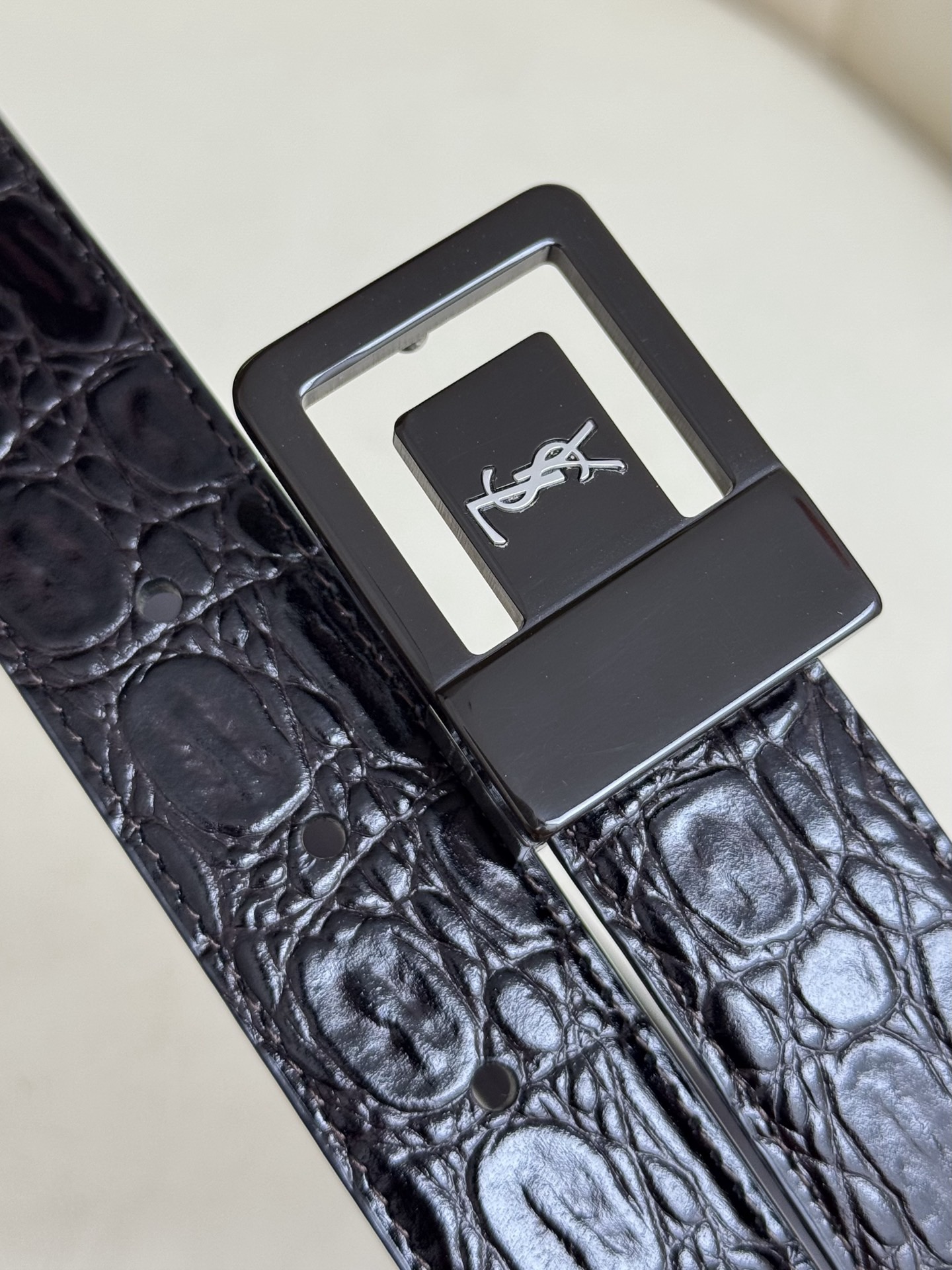 Saint Laurent 생로랑 남녀공용 가죽 벨트 5