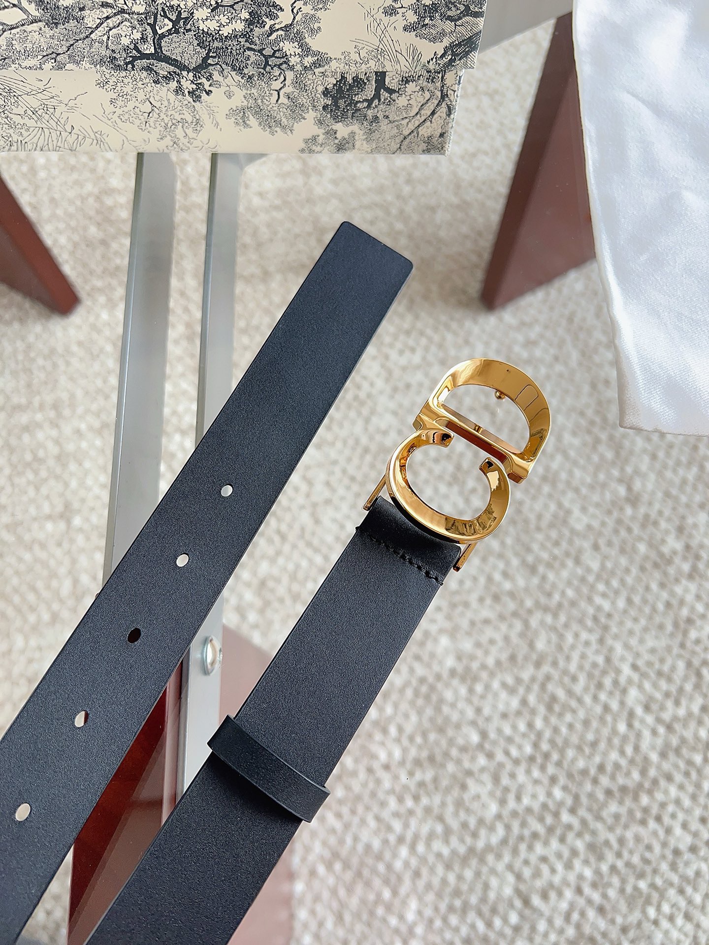 Dior 디올 Cest Dior 블랙 소가죽 벨트 4