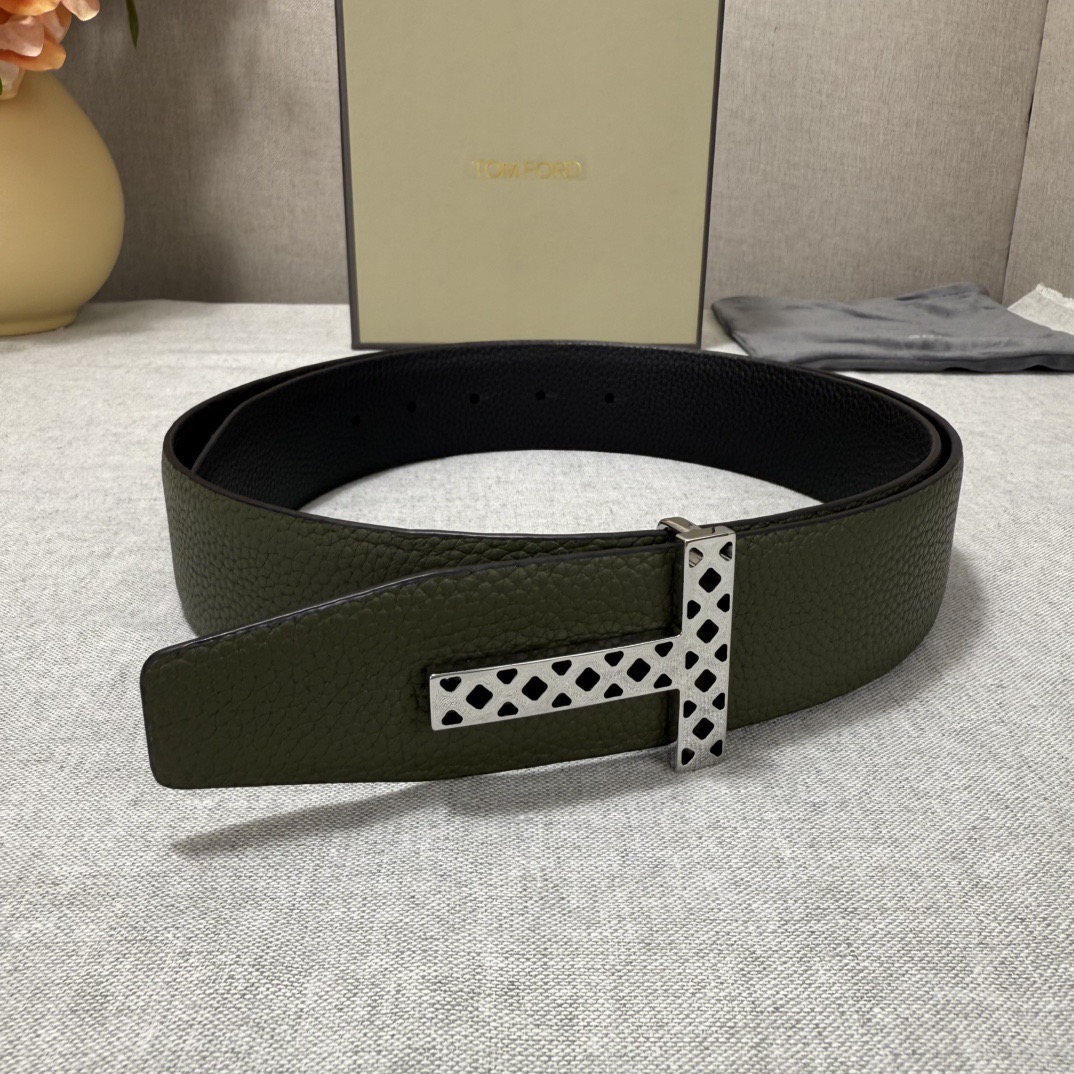Tom Ford 톰포드 톰 포드 더블페이스 소가죽 T 버클 벨트 1