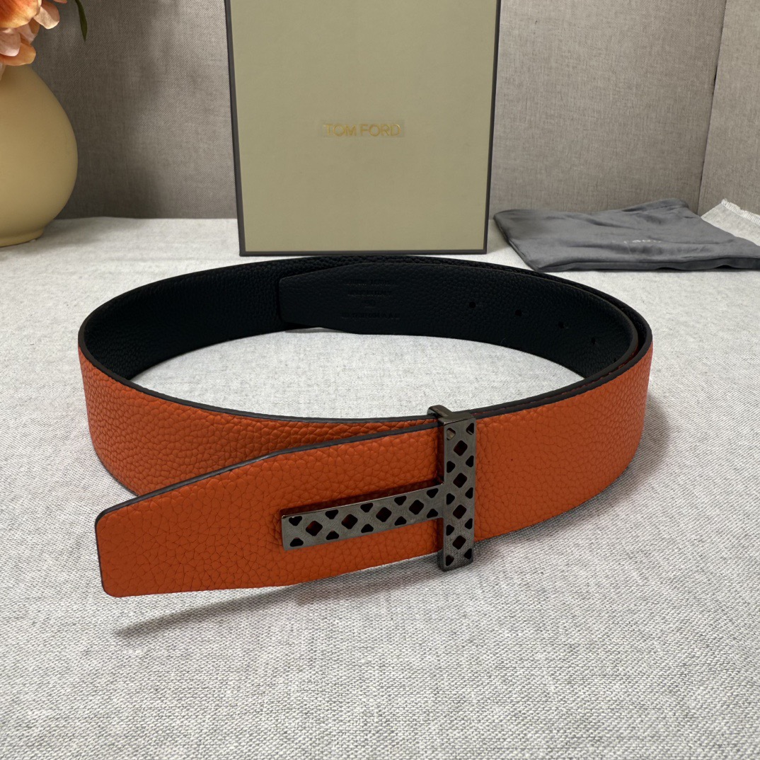 Tom Ford 톰포드 톰 포드 더블페이스 소가죽 T 버클 벨트 1