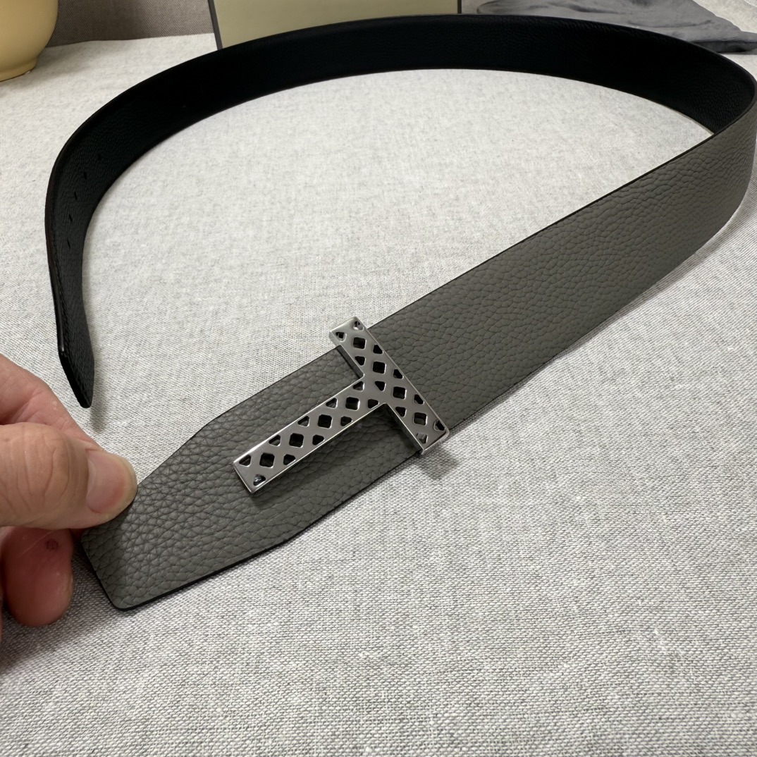 Tom Ford 톰포드 톰 포드 더블페이스 소가죽 T 버클 벨트 7