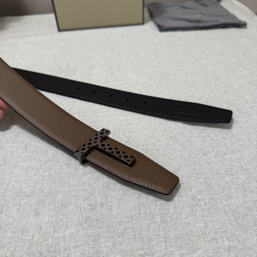 Tom Ford 톰포드 톰 포드 더블페이스 소가죽 T 버클 벨트 4