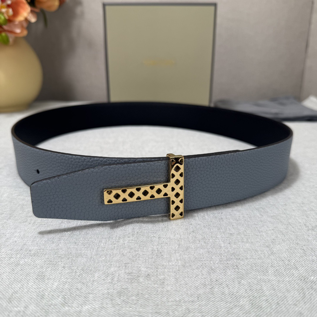 Tom Ford 톰포드 톰 포드 더블페이스 소가죽 T 버클 벨트 2