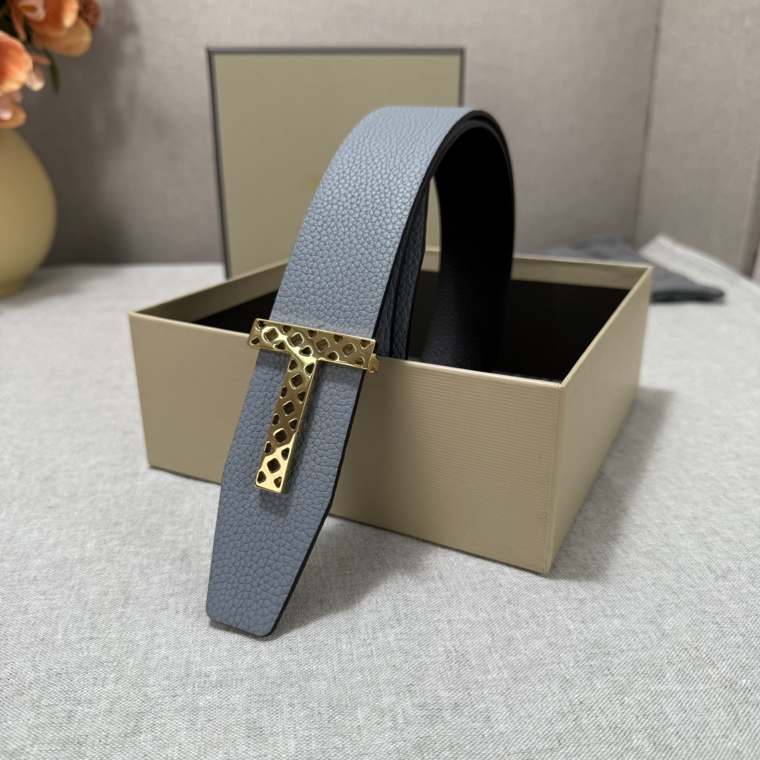 Tom Ford 톰포드 톰 포드 더블페이스 소가죽 T 버클 벨트 5