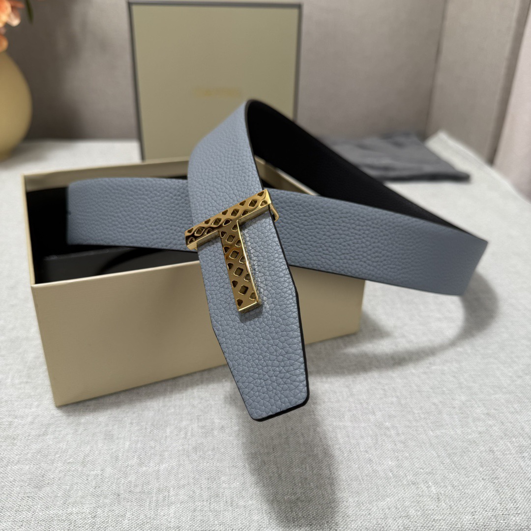 Tom Ford 톰포드 톰 포드 더블페이스 소가죽 T 버클 벨트 6