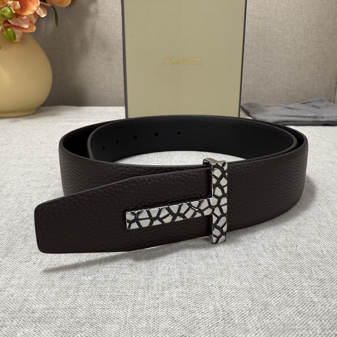 Tom Ford 톰포드 톰 포드 더블페이스 소가죽 T 버클 벨트 1