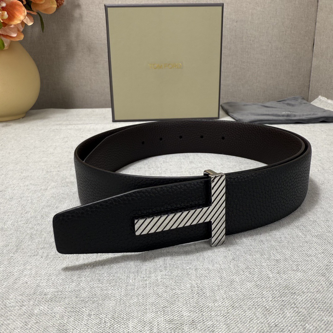 Tom Ford 톰포드 톰 포드 더블페이스 소가죽 T 버클 벨트 1