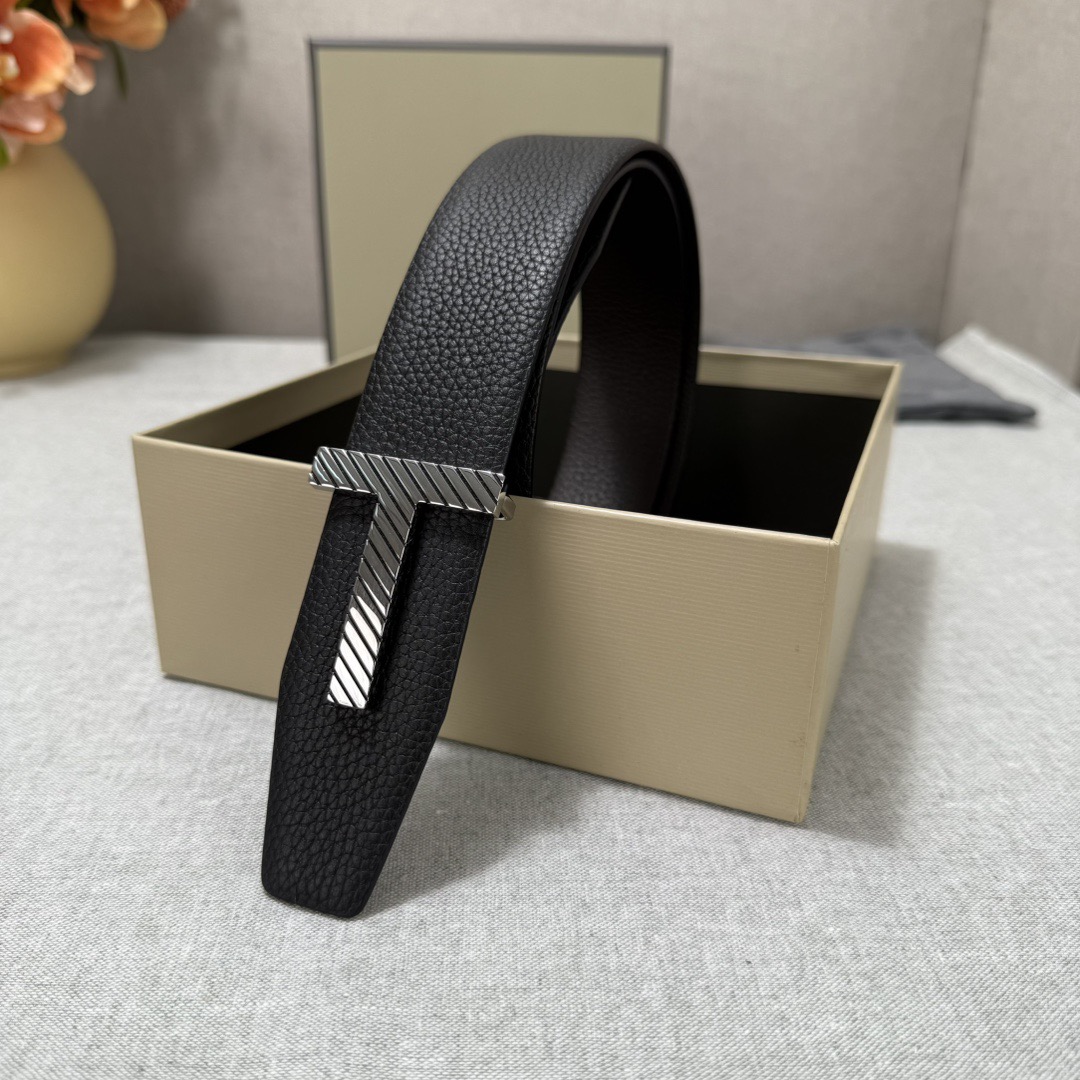 Tom Ford 톰포드 톰 포드 더블페이스 소가죽 T 버클 벨트 5