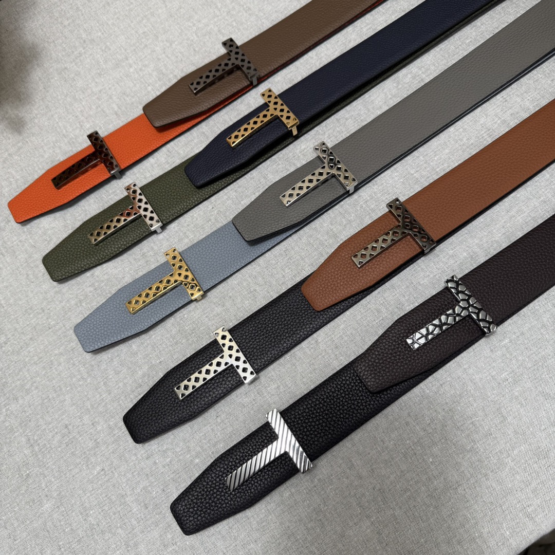 Tom Ford 톰포드 톰 포드 더블페이스 소가죽 T 버클 벨트 8