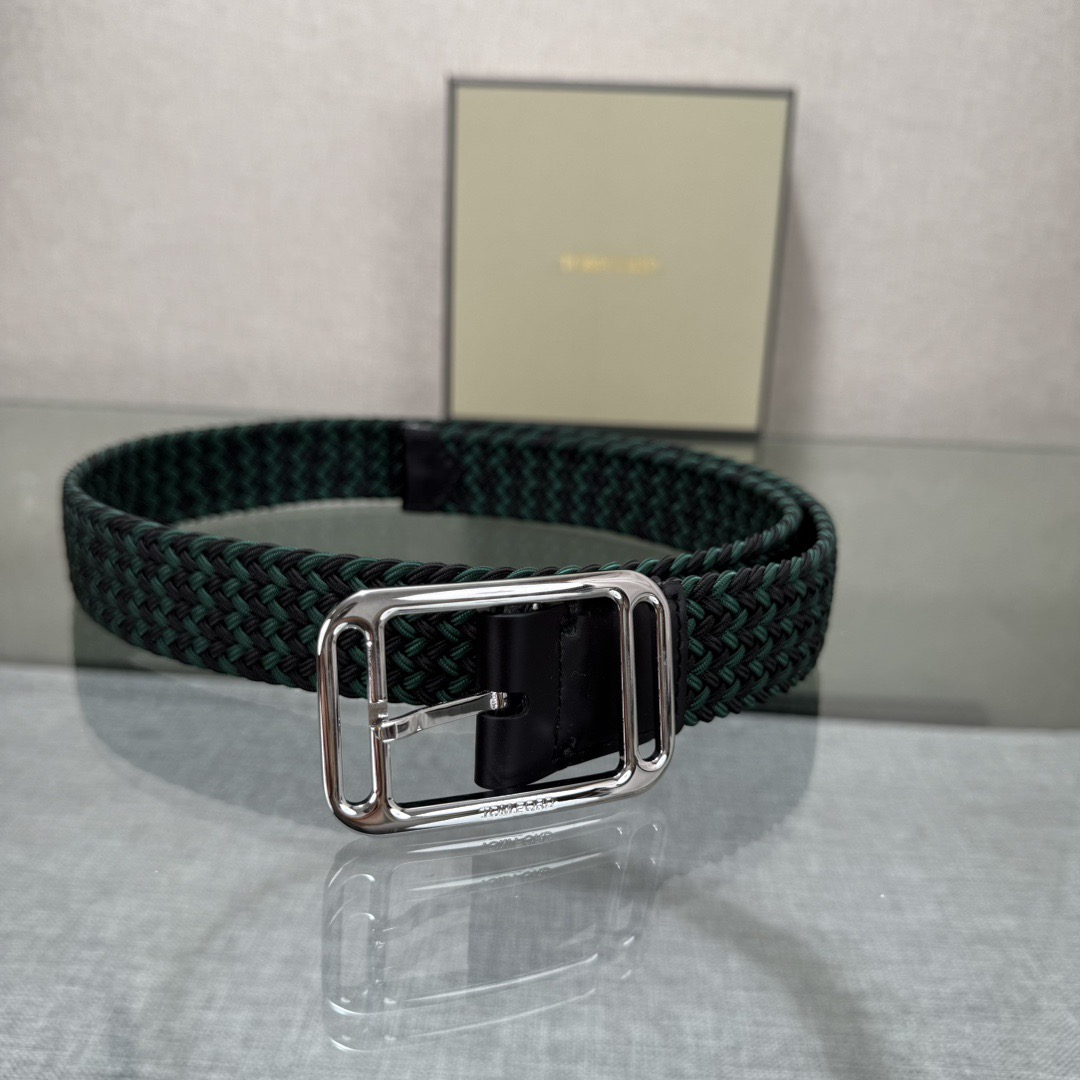 Tom Ford 톰포드 톰 포드 헤링본 짜임 가죽 버클 벨트 1