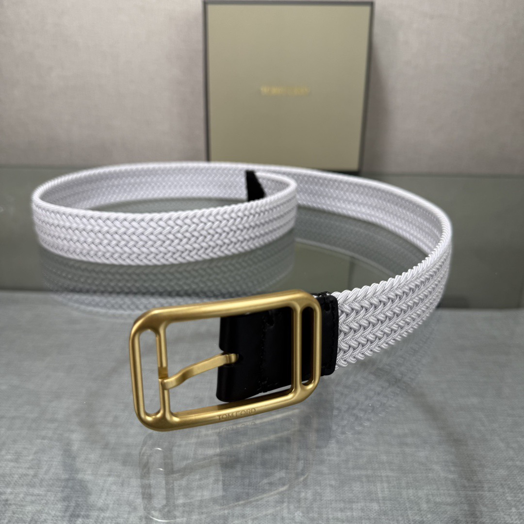 Tom Ford 톰포드 톰 포드 헤링본 짜임 가죽 버클 벨트 6