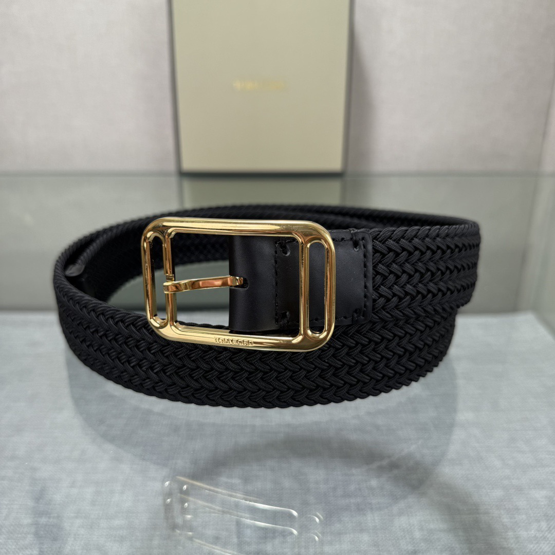 Tom Ford 톰포드 톰 포드 헤링본 짜임 가죽 버클 벨트 10