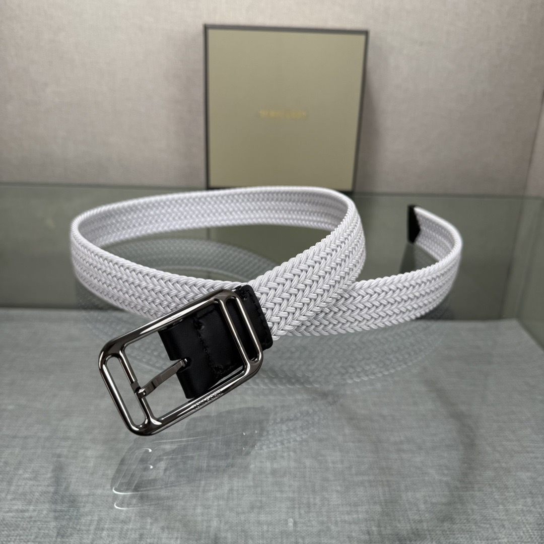 Tom Ford 톰포드 톰 포드 헤링본 짜임 가죽 버클 벨트 11