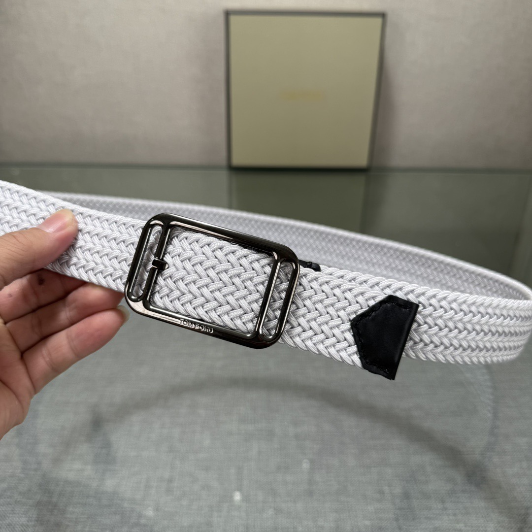 Tom Ford 톰포드 톰 포드 헤링본 짜임 가죽 버클 벨트 13