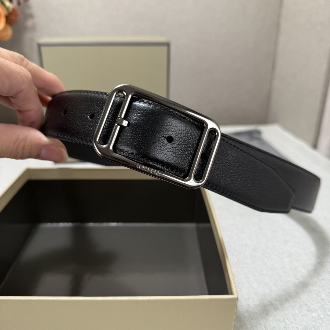 Tom Ford 톰포드 톰 포드 더블 프레임 버클 소가죽 벨트 2
