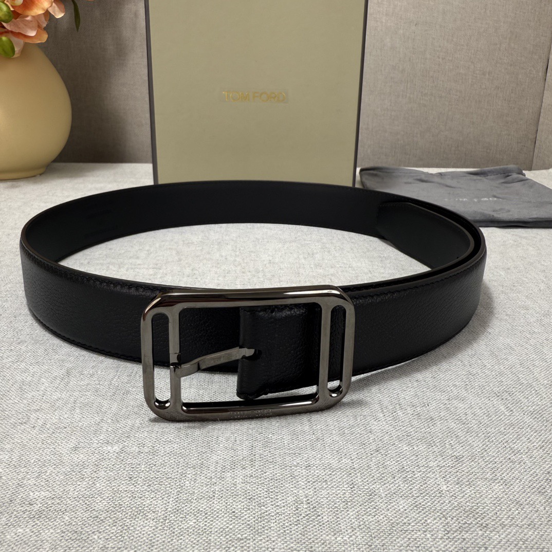 Tom Ford 톰포드 톰 포드 더블 프레임 버클 소가죽 벨트 3