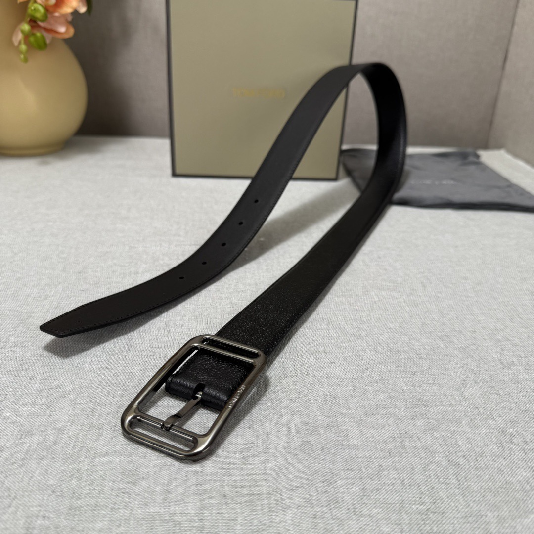 Tom Ford 톰포드 톰 포드 더블 프레임 버클 소가죽 벨트 6