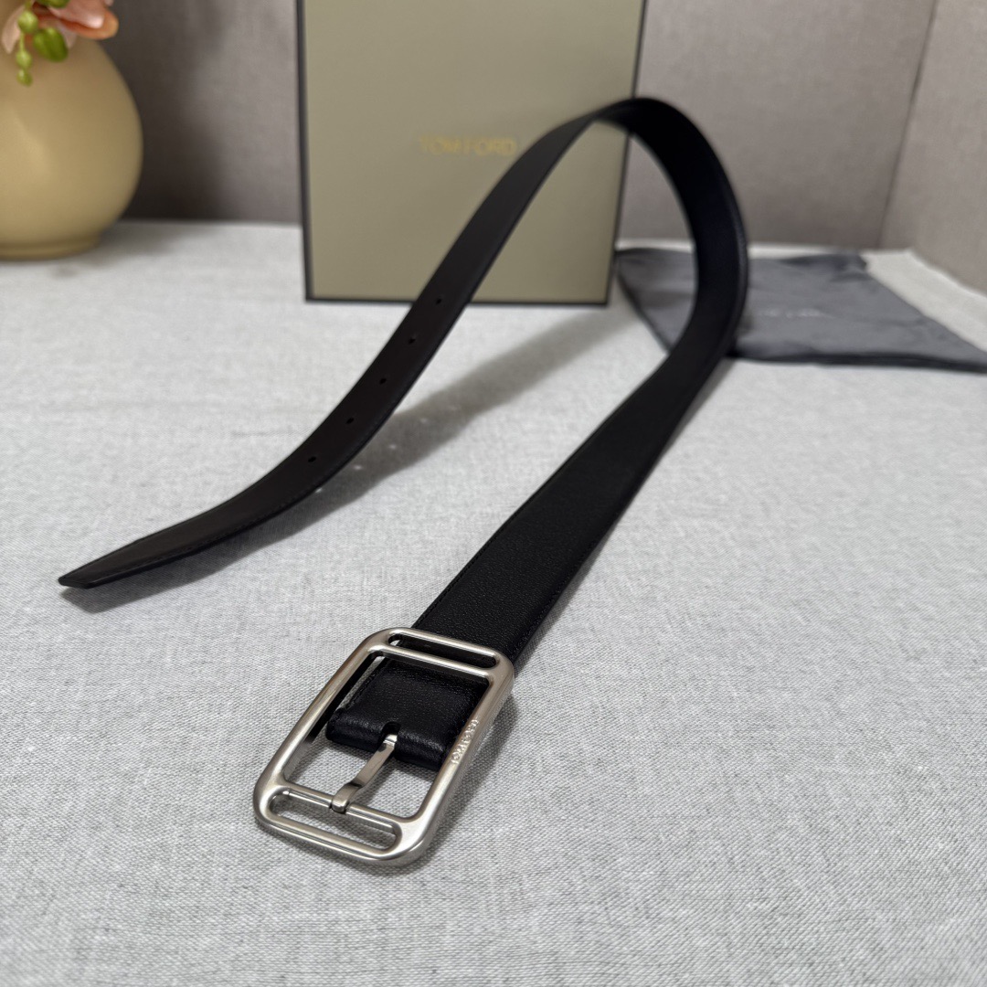 Tom Ford 톰포드 톰 포드 더블 프레임 버클 소가죽 벨트 13