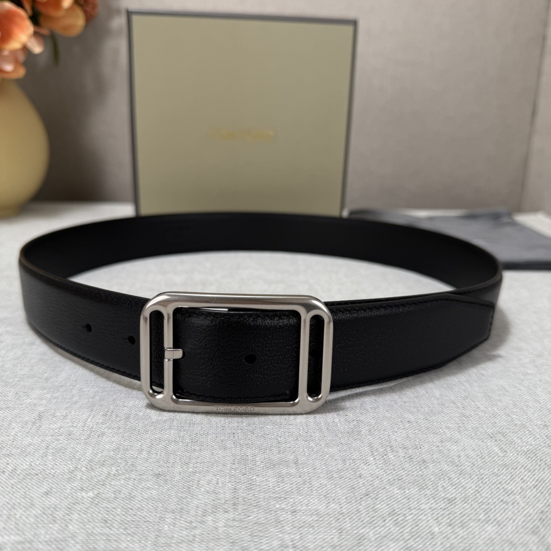 Tom Ford 톰포드 톰 포드 더블 프레임 버클 소가죽 벨트 15