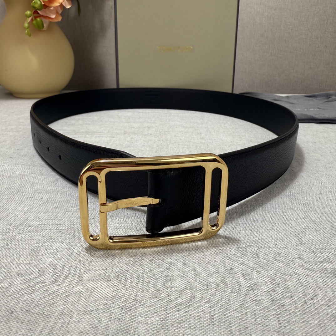 Tom Ford 톰포드 톰 포드 더블 프레임 버클 소가죽 벨트 3