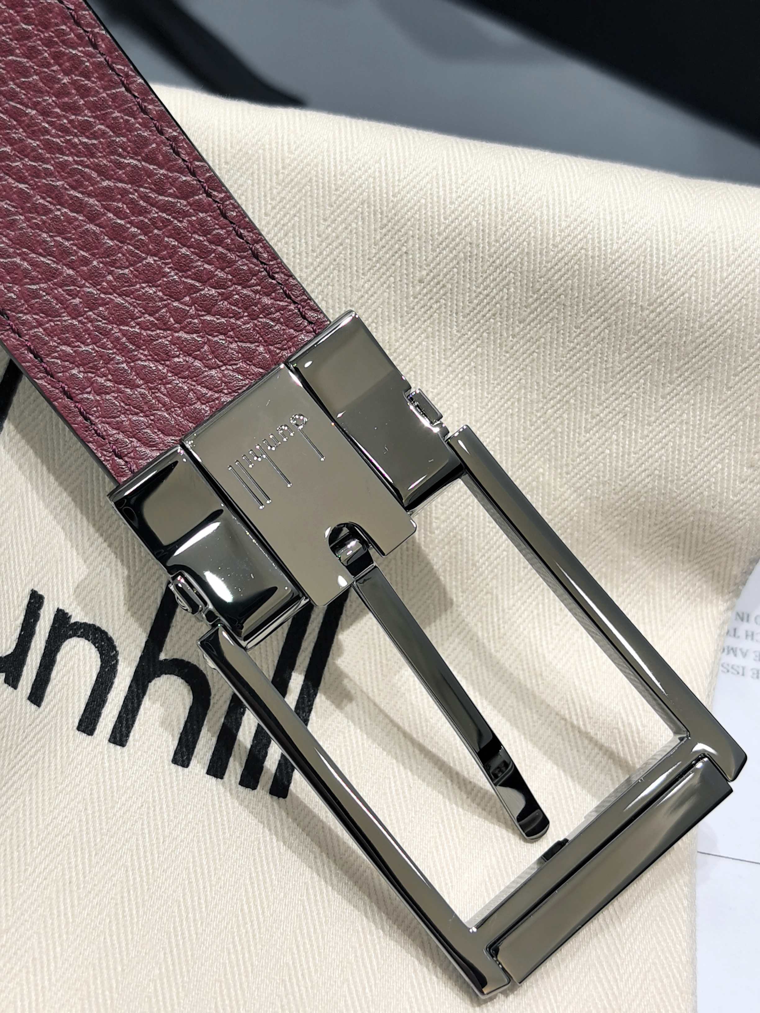 Dunhill 던힐 35mm 블랙 양면 가죽 벨트 10