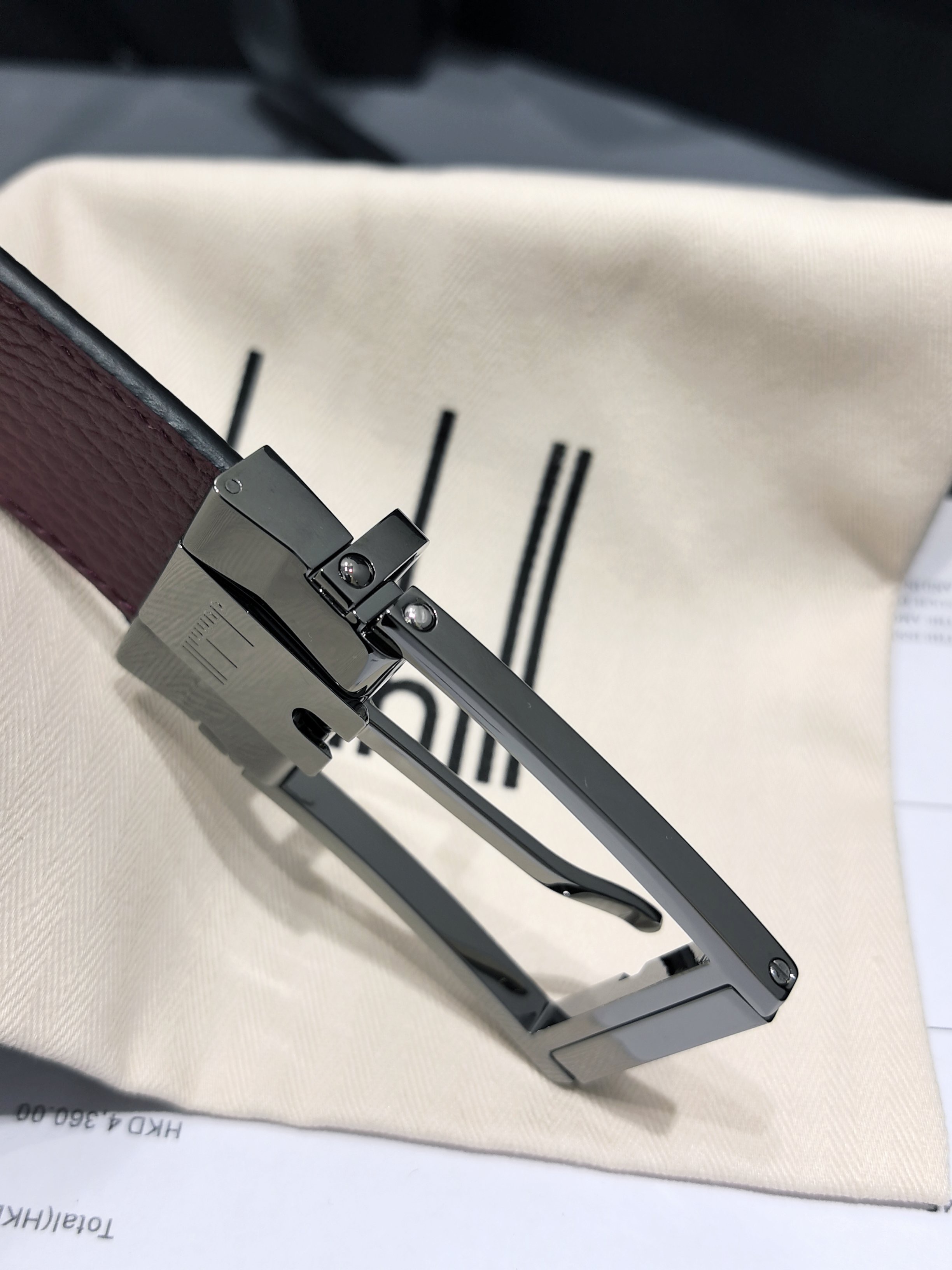 Dunhill 던힐 35mm 블랙 양면 가죽 벨트 11