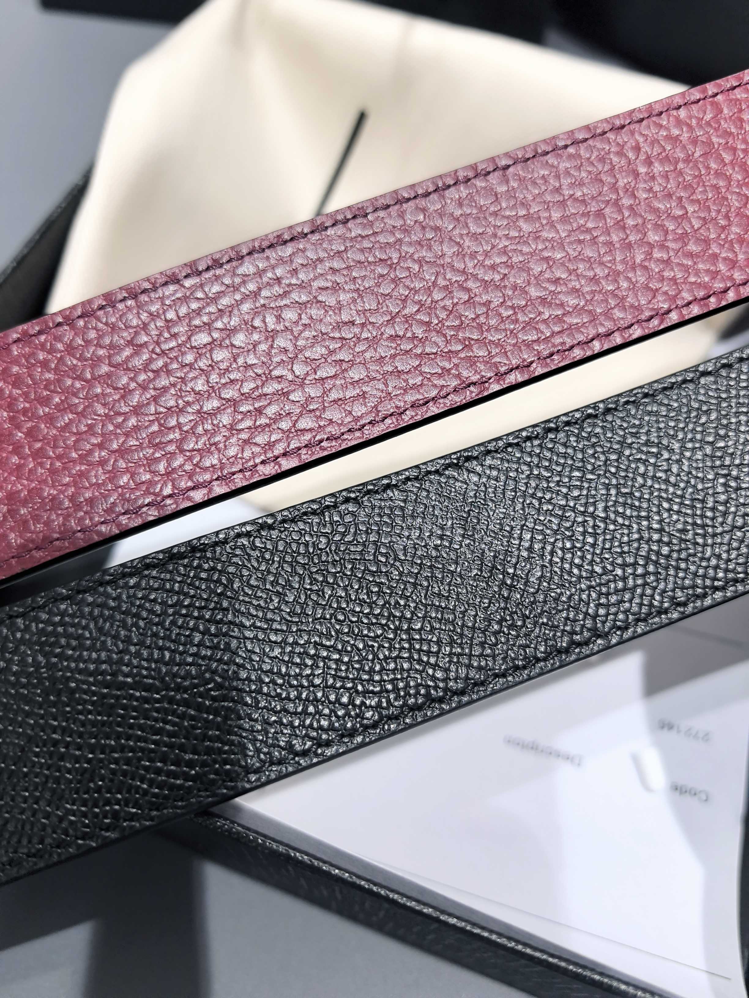 Dunhill 던힐 35mm 블랙 양면 가죽 벨트 14