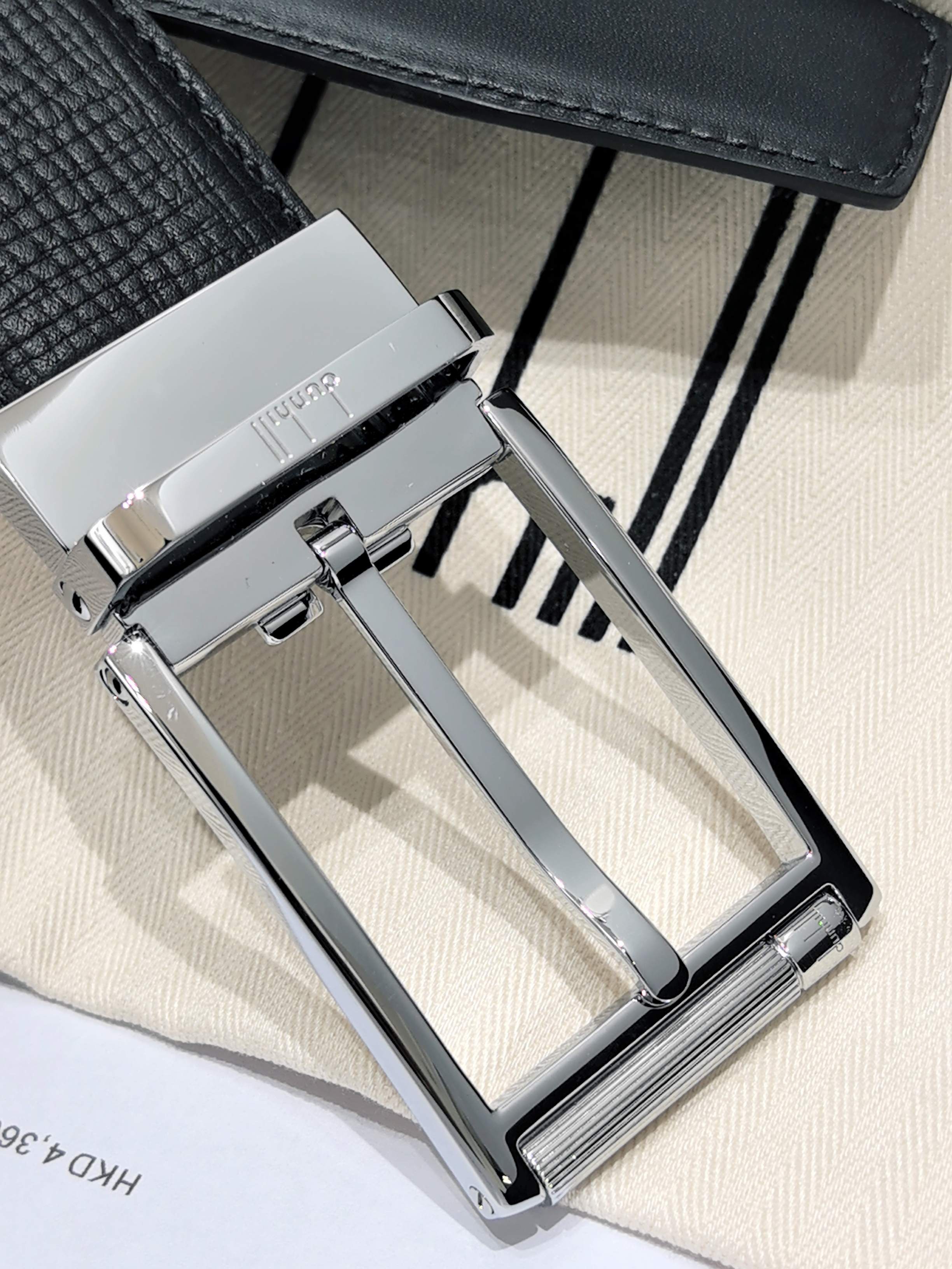 Dunhill 던힐 35mm 블랙 양면 가죽 벨트 2