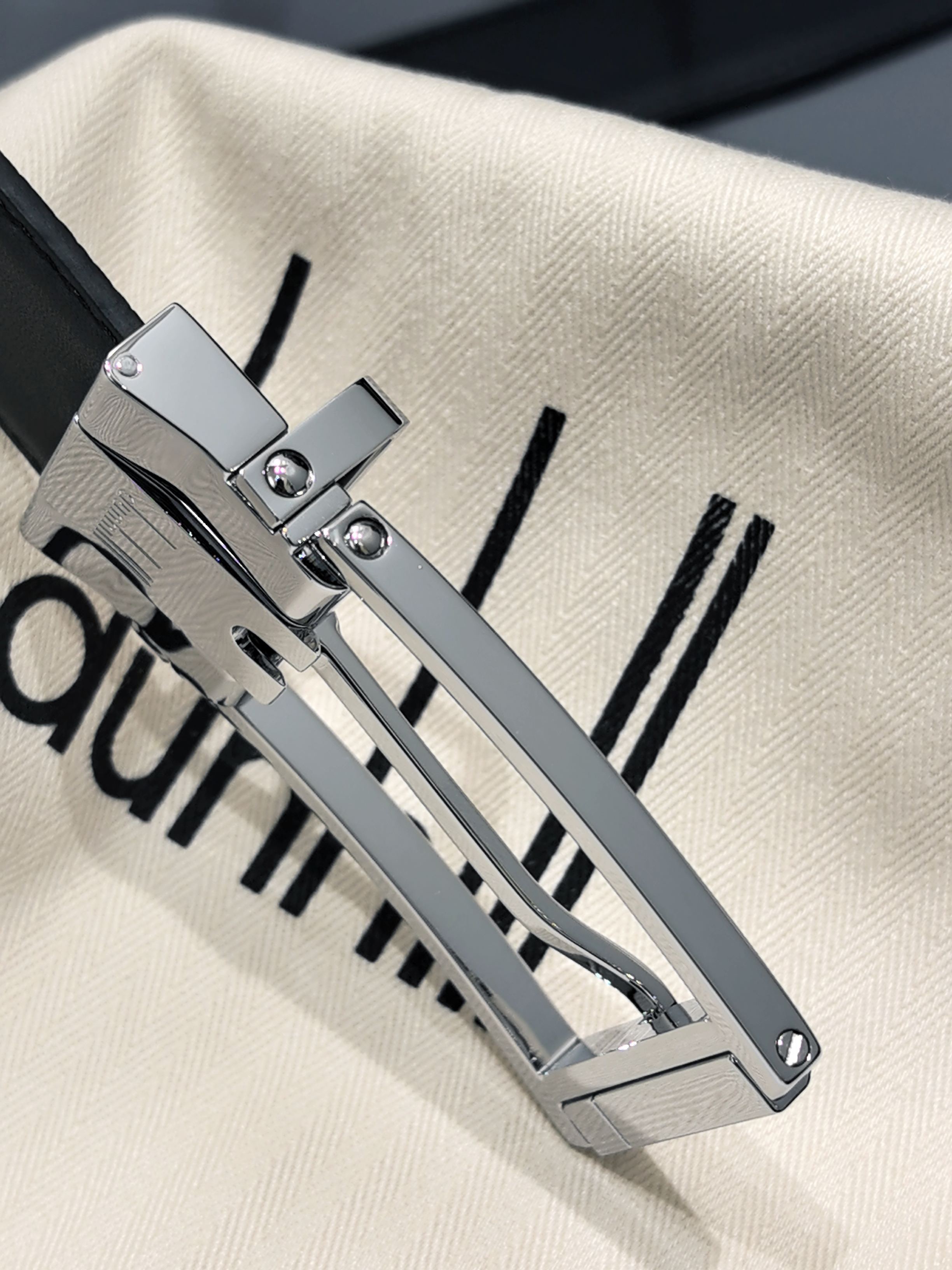 Dunhill 던힐 35mm 블랙 양면 가죽 벨트 4