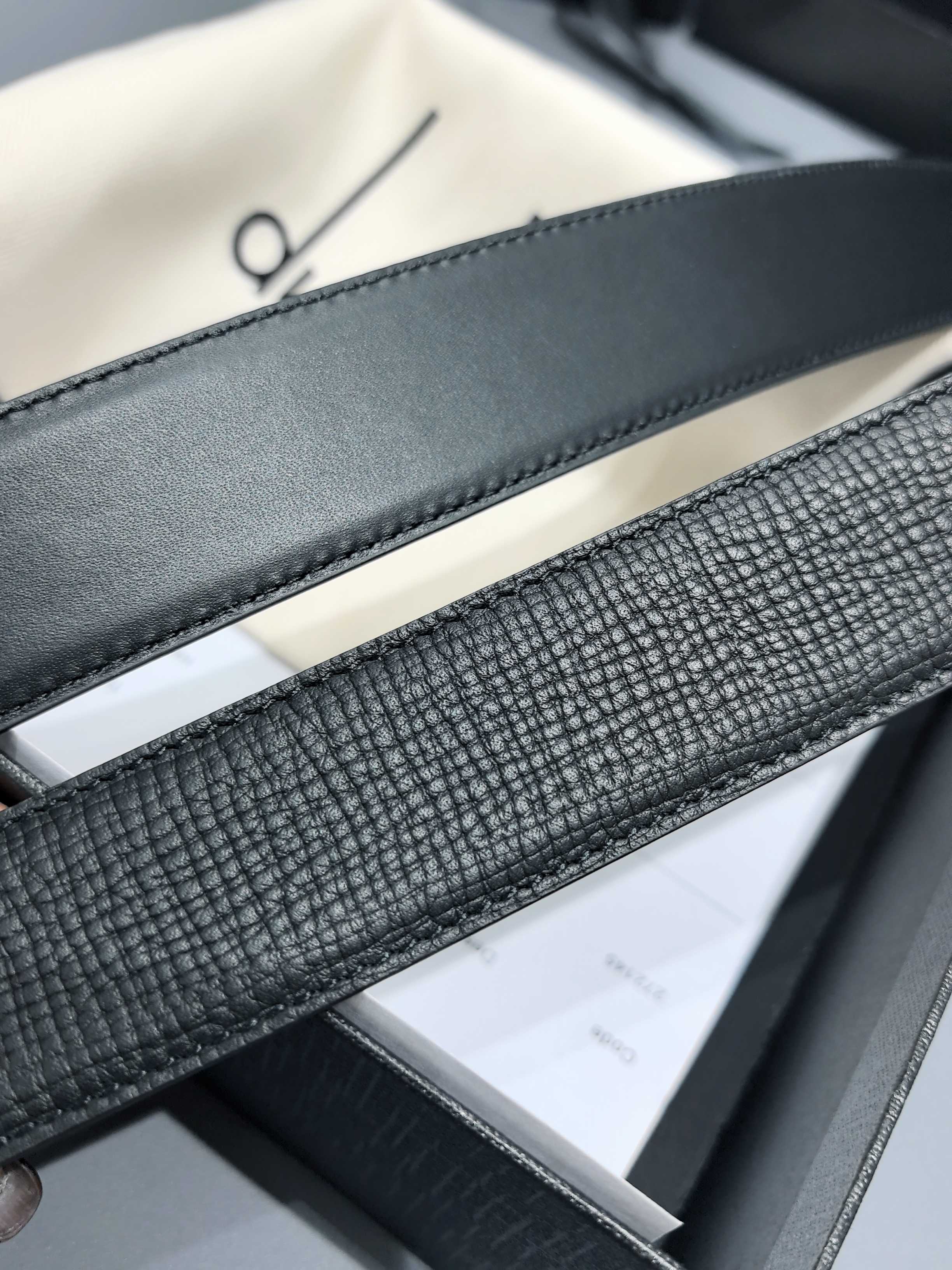 Dunhill 던힐 35mm 블랙 양면 가죽 벨트 7