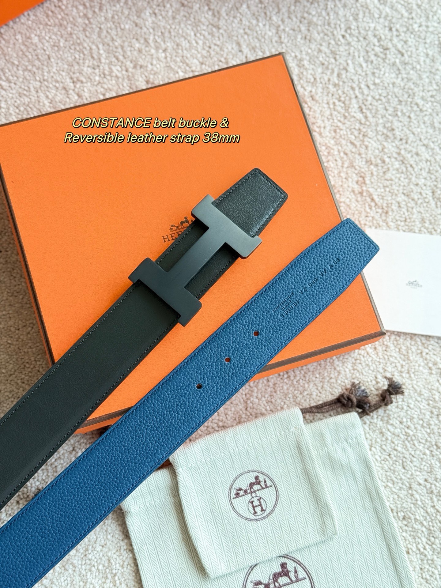 Hermes 에르메스 H5382 토고 리버서블 가죽 벨트 38mm 2